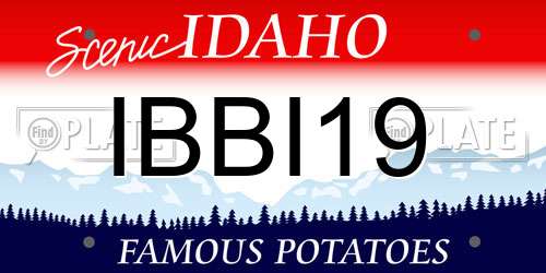IBBI19 Idaho License Plate