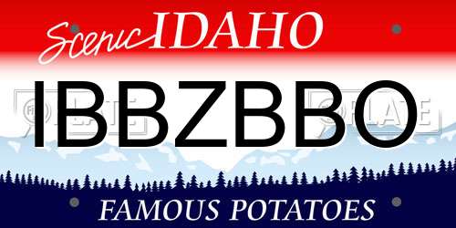 IBBZBBO Idaho License Plate