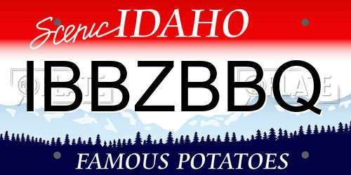 IBBZBBQ Idaho License Plate