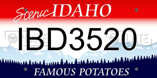 IBD3520 Idaho License Plate