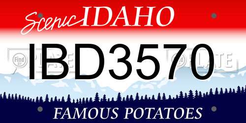 IBD3570 Idaho License Plate