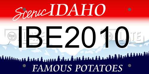 IBE2010 Idaho License Plate