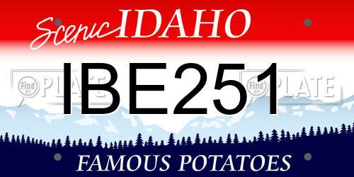 IBE251 Idaho License Plate