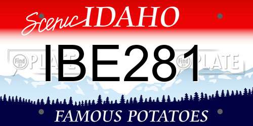 IBE281 Idaho License Plate