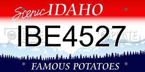 IBE4527 Idaho License Plate