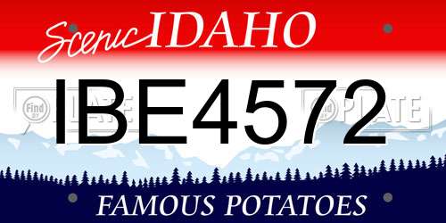 IBE4572 Idaho License Plate