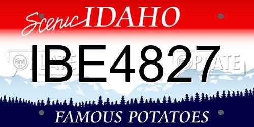IBE4827 Idaho License Plate