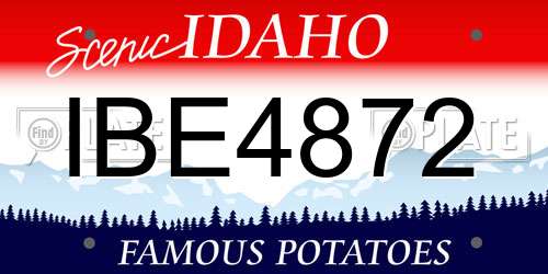 IBE4872 Idaho License Plate
