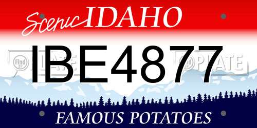 IBE4877 Idaho License Plate