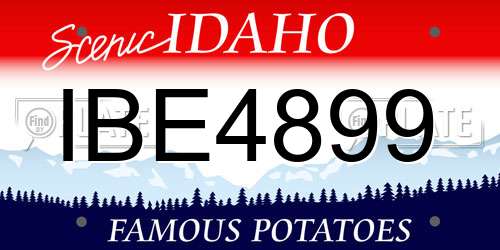 IBE4899 Idaho License Plate