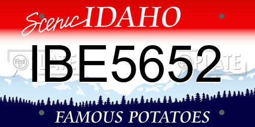 IBE5652 Idaho License Plate
