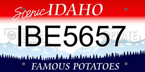 IBE5657 Idaho License Plate