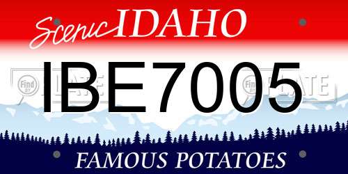 IBE7005 Idaho License Plate