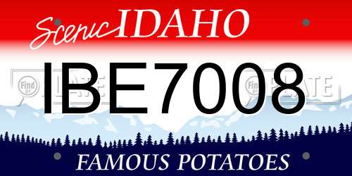 IBE7008 Idaho License Plate