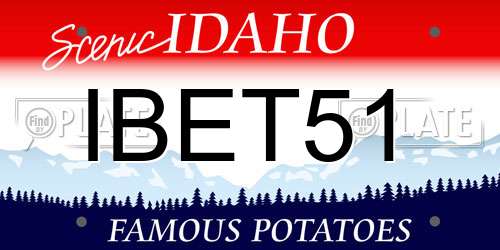 IBET51 Idaho License Plate