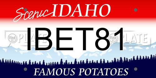 IBET81 Idaho License Plate