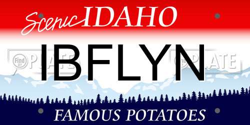IBFLYN Idaho License Plate