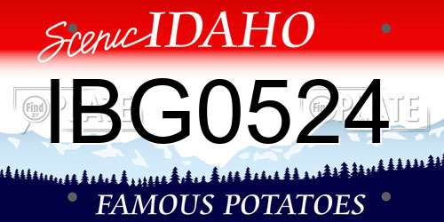 IBG0524 Idaho License Plate