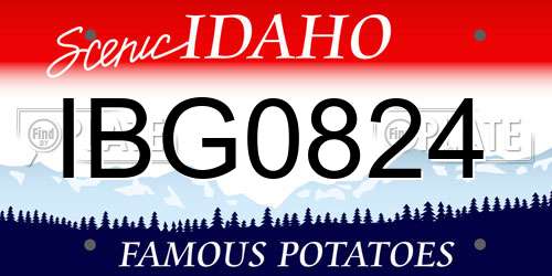IBG0824 Idaho License Plate
