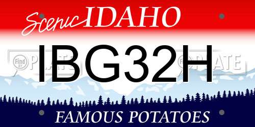 IBG32H Idaho License Plate