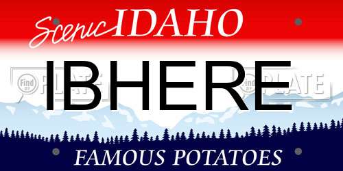 IBHERE Idaho License Plate