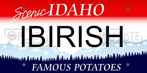 IBIRISH Idaho License Plate