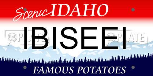 IBISEEI Idaho License Plate