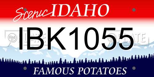 IBK1055 Idaho License Plate