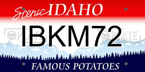 IBKM72 Idaho License Plate