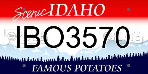 IBO3570 Idaho License Plate
