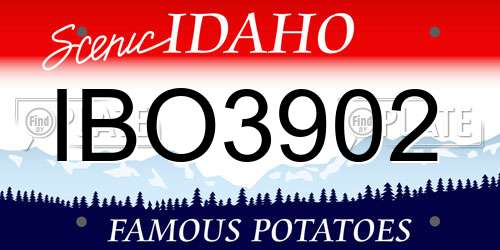 IBO3902 Idaho License Plate
