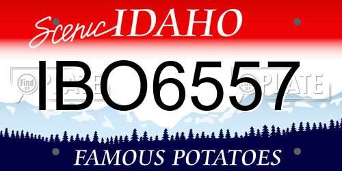 IBO6557 Idaho License Plate
