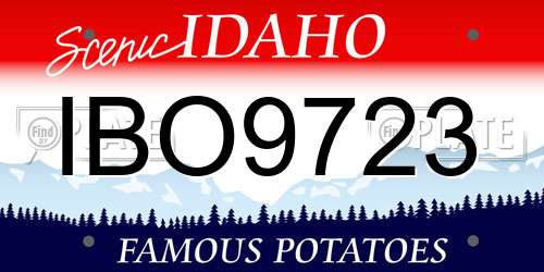 IBO9723 Idaho License Plate