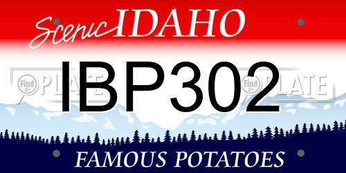 IBP302 Idaho License Plate