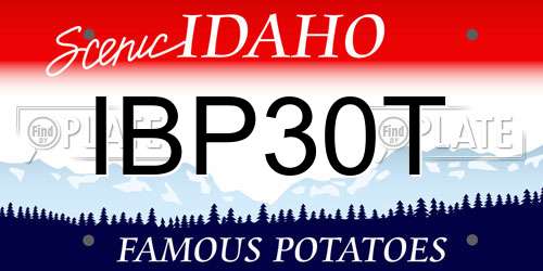 IBP30T Idaho License Plate