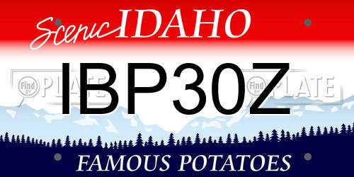 IBP30Z Idaho License Plate