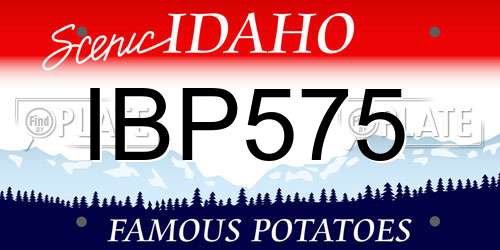 IBP575 Idaho License Plate