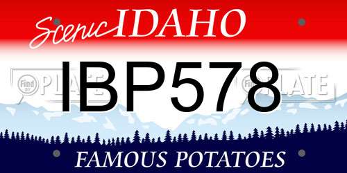 IBP578 Idaho License Plate