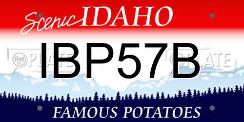 IBP57B Idaho License Plate