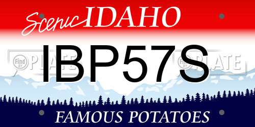 IBP57S Idaho License Plate