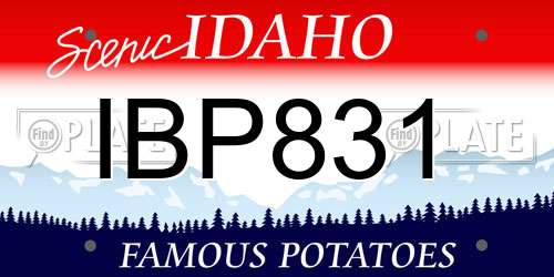 IBP831 Idaho License Plate