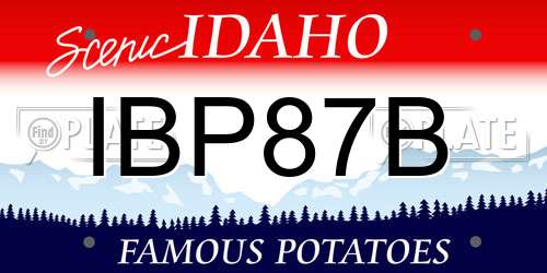 IBP87B Idaho License Plate