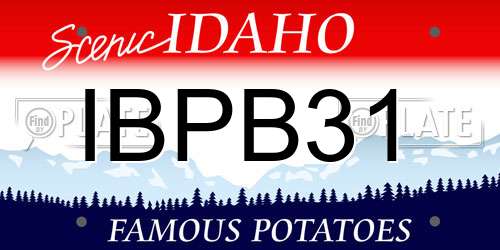IBPB31 Idaho License Plate