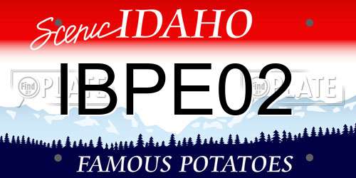 IBPE02 Idaho License Plate