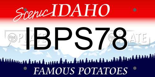 IBPS78 Idaho License Plate