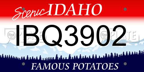 IBQ3902 Idaho License Plate