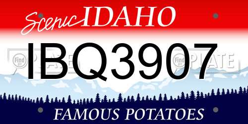 IBQ3907 Idaho License Plate
