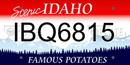 IBQ6815 Idaho License Plate