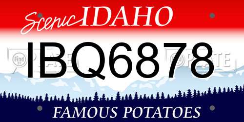 IBQ6878 Idaho License Plate