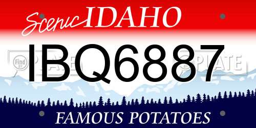 IBQ6887 Idaho License Plate